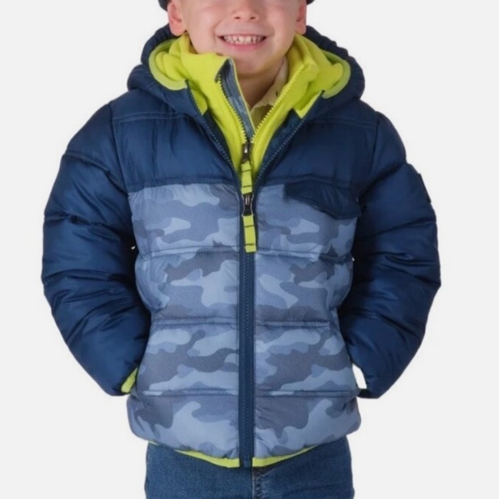 Snozu Kid's Jacket with hoodie - Blue - 3T like new condition super clean